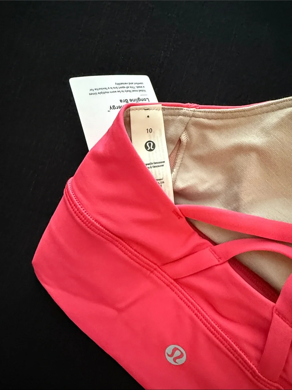 Lululemon Women’s size 10 Longline Sports Bra - Coral